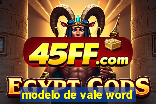 modelo de vale word